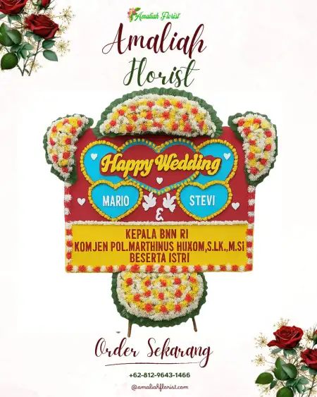 Papan Bunga Pernikahan Candali